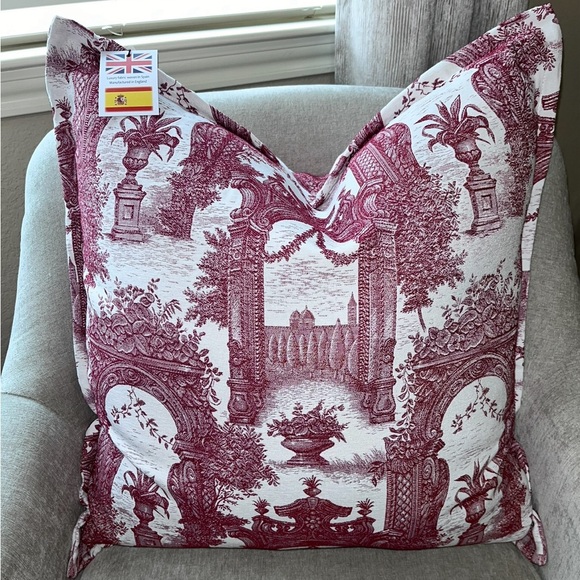 1-NWT SPANISH WOVEN GREEK GARDEN DESIGN PILLOW (Read description for details) - Picture 9 of 10